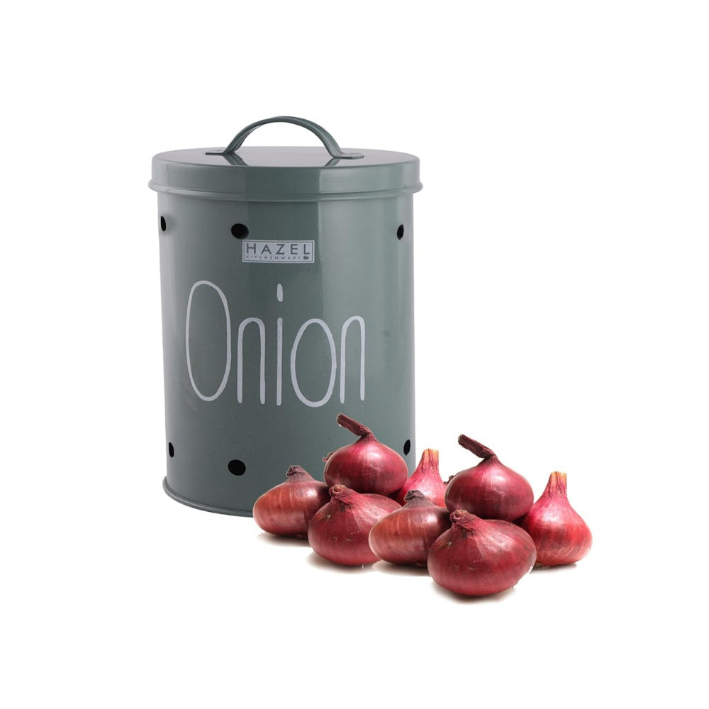 Onion Storage Container with Lid 1.25–1.75kg – Olive Green