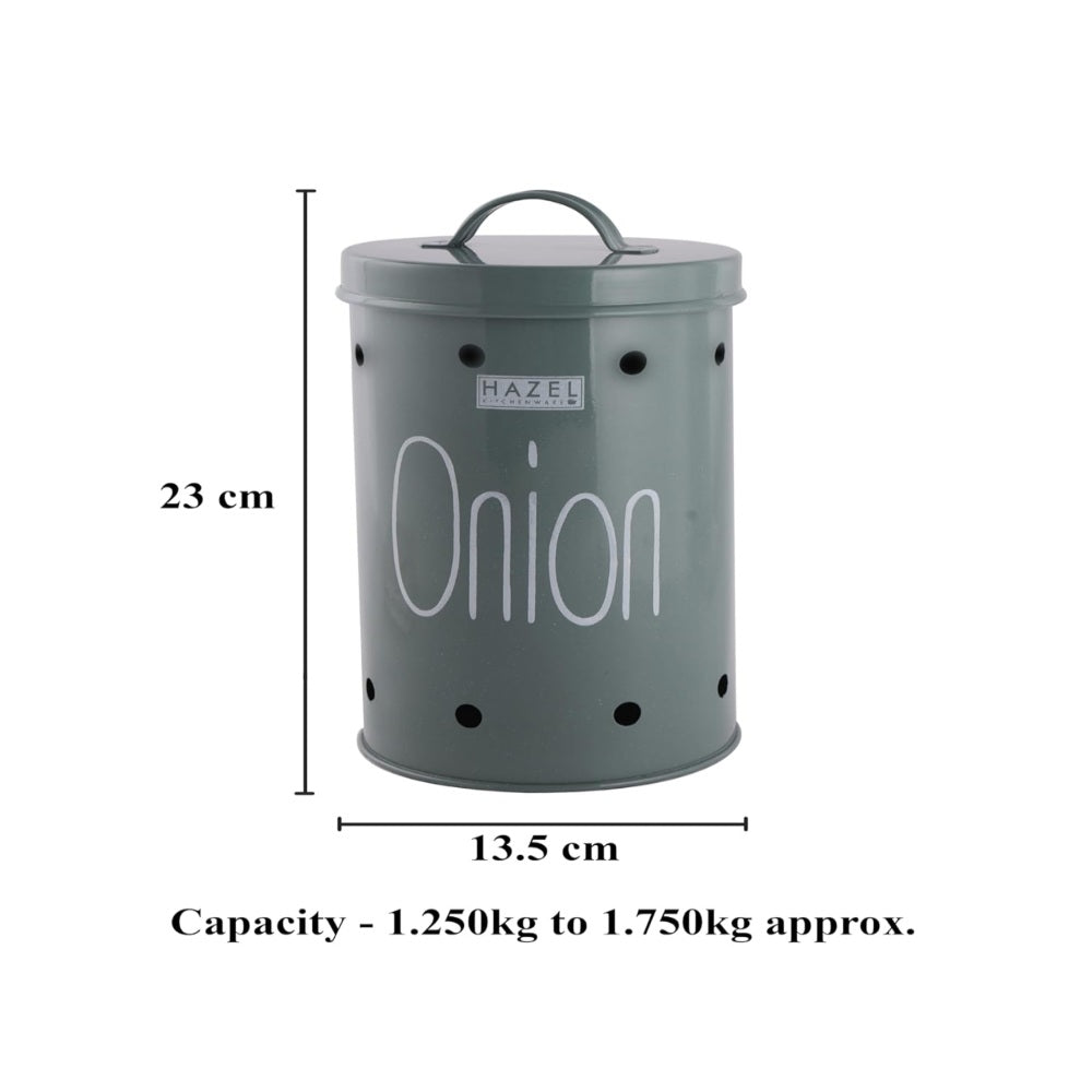 Onion Storage Container with Lid 1.25–1.75kg – Olive Green