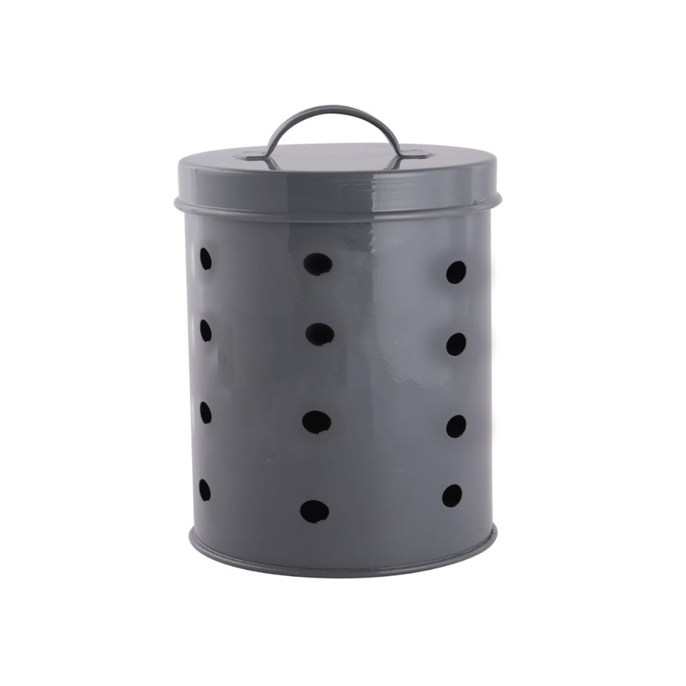 Garlic Storage Container with Lid 1kg – Grey