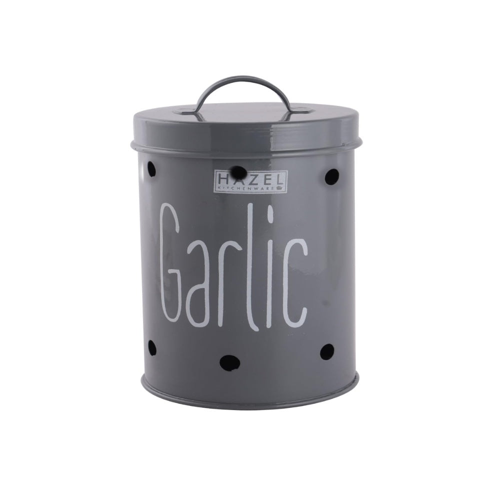 Garlic Storage Container with Lid 1kg – Grey
