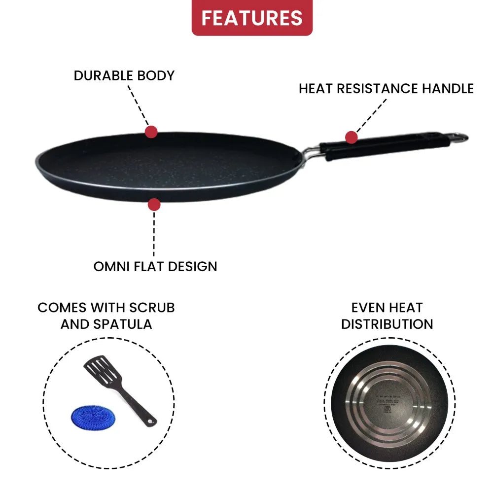 Non Stick Flat Dosa Tawa – 28 cm