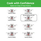 Triply Stainless Steel Kadai with Induction Bottom, 2.6 L, 24.5 cm