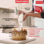 Cake Decorating Nozzle with Reusable Piping Bag Ð 35 cm