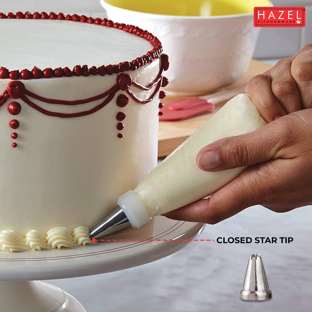 Cake Decorating Nozzle with Reusable Piping Bag Ð 35 cm