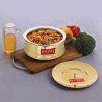 Brass Hammered Urli with Lid – 3700 ML, 24cm