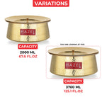 Brass Hammered Urli with Lid – 3700 ML, 24cm