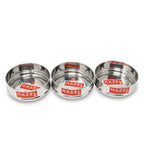 Stainless Steel Flat Pressure Cooker Dabba Set of 3, 500 ML
