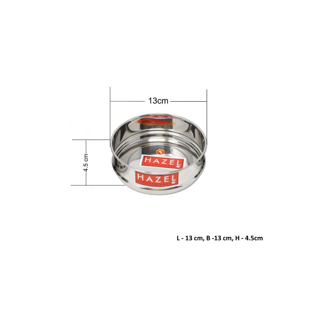 Stainless Steel Flat Pressure Cooker Dabba Set of 3, 500 ML