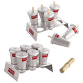 Aluminium Kulfi Mould Set – 12 Moulds with 2 Stands & 24 Sticks