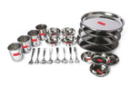 Stainless Steel Dinner Set - 20pc (4 Plate, 4 Bowl, 4 Glasses, 4 Quarter Plates, 4 Spoons and 4 Forks)