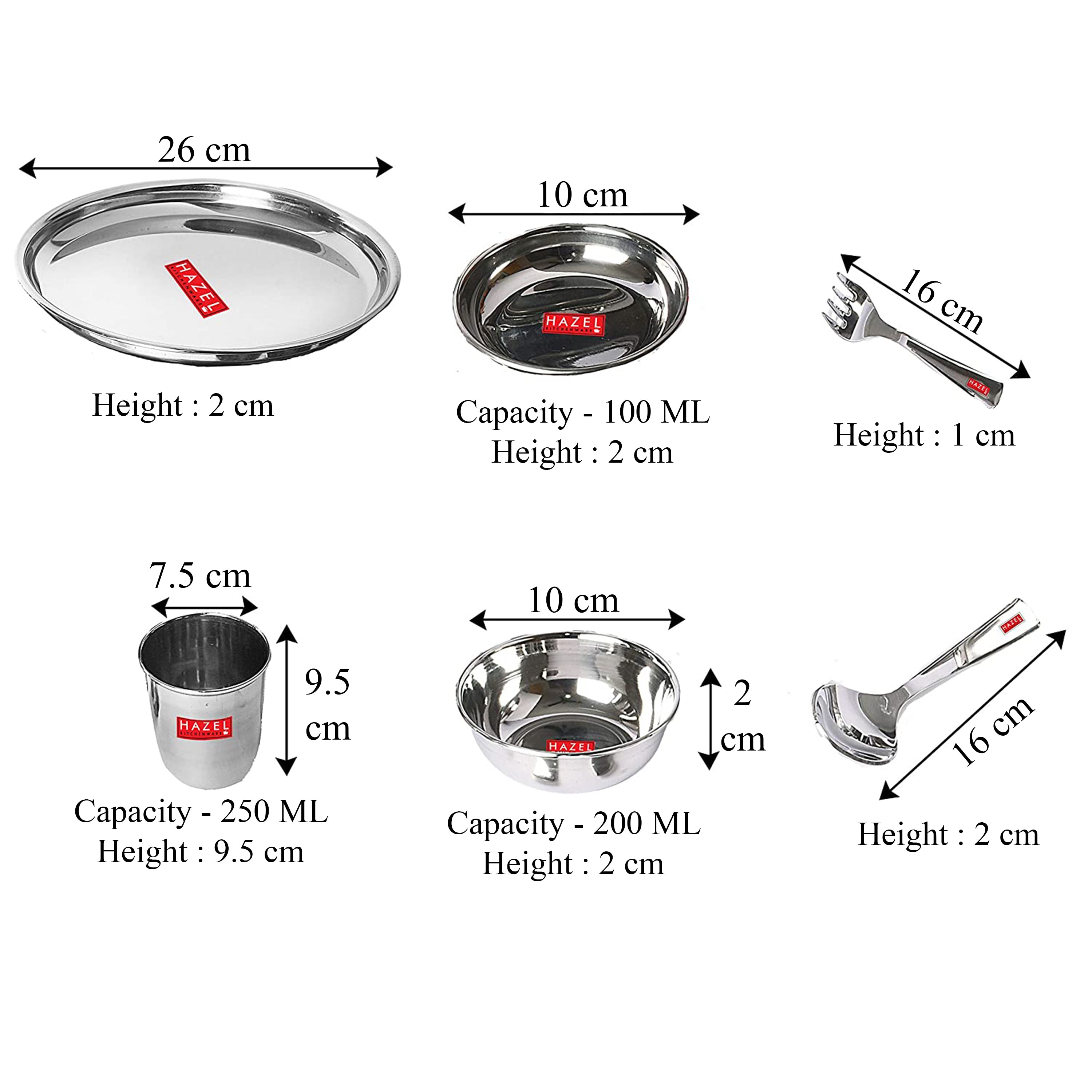 Stainless Steel Dinner Set - 36pc