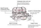 Stainless Steel Dinner Set - 30 Pc