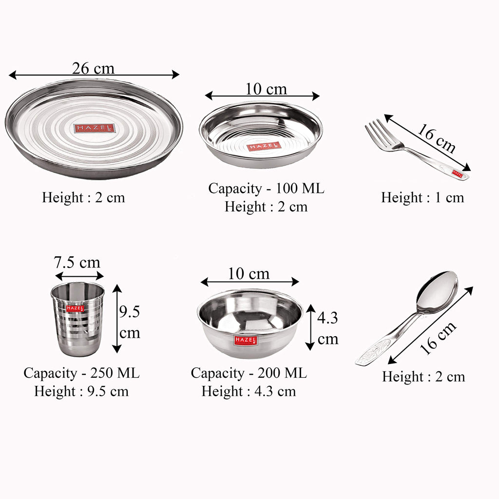 36 Pc Stainless Steel Kitchen Dinner Set