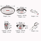 36 Pc Stainless Steel Kitchen Dinner Set