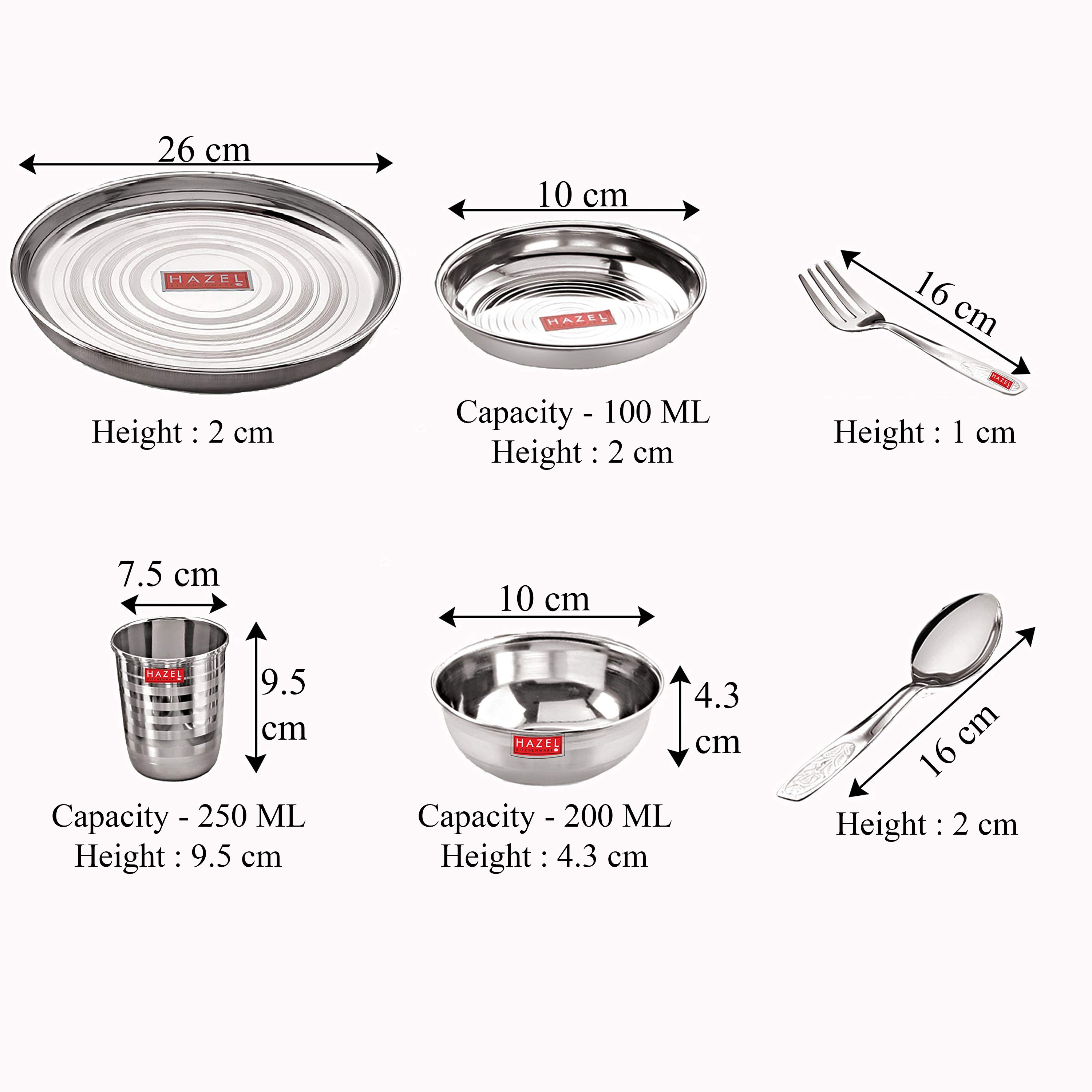 36 Pc Stainless Steel Kitchen Dinner Set