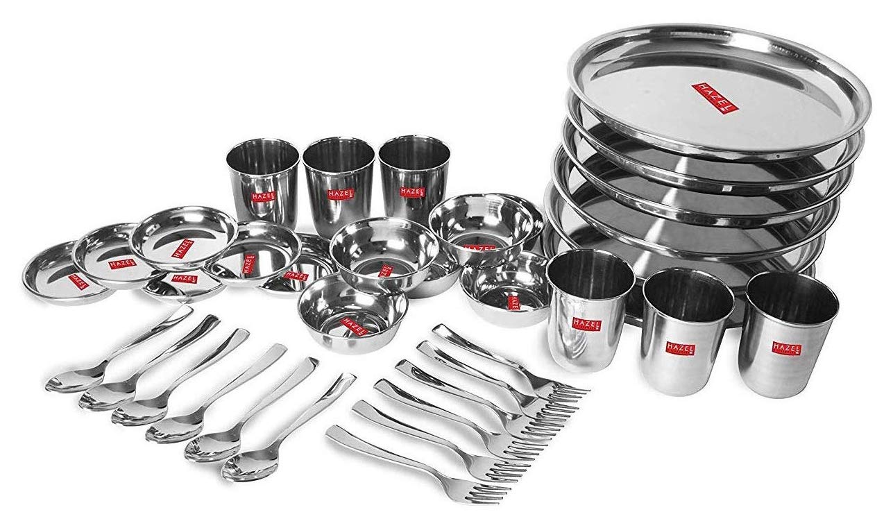 Stainless Steel Dinner Set - 36pc