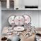 Stainless Steel Dinner Set - 24 pc (4 Thali, 4 Quarter Plate, 4 Bowl, 4 Spoon Set, 4 Dessert Plate, 4 Glass)