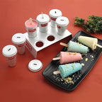 Aluminium Kulfi Mould Set – 6 Moulds + Stand + 12 Sticks