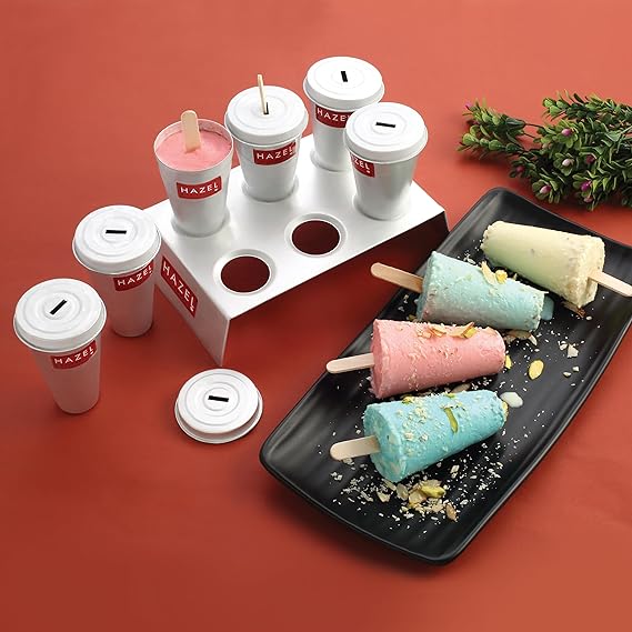 Aluminium Kulfi Mould Set – 6 Moulds + Stand + 12 Sticks