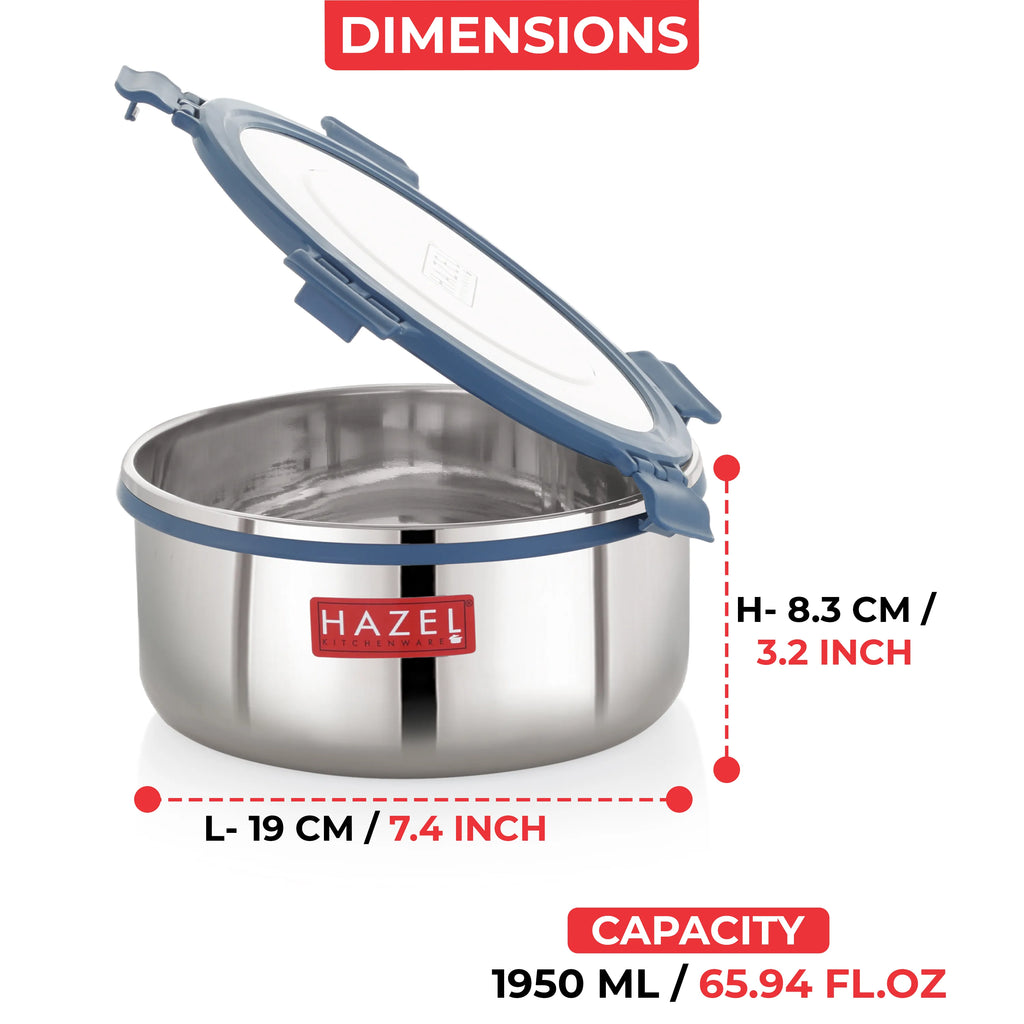 Stainless Steel Hercules Chips, Wafers Container – 1950 ML
