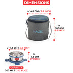 Hercules Stainless Steel Lunch Box with Standing Bag - Set of 3 (360 ML)
