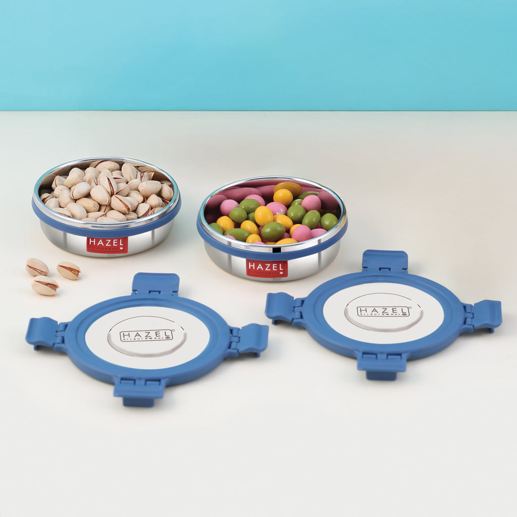 Leak Proof Stainless Steel Lunch Box Containers – 285 ML, Set of 2