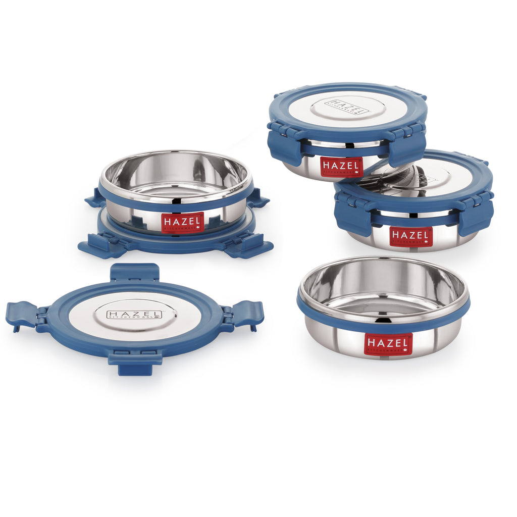 Airtight Stainless Steel Lunch Box Containers – 285 ML, Set of 4