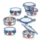 Stainless Steel Airtight Storage Containers – 360 ML (Set of 6)