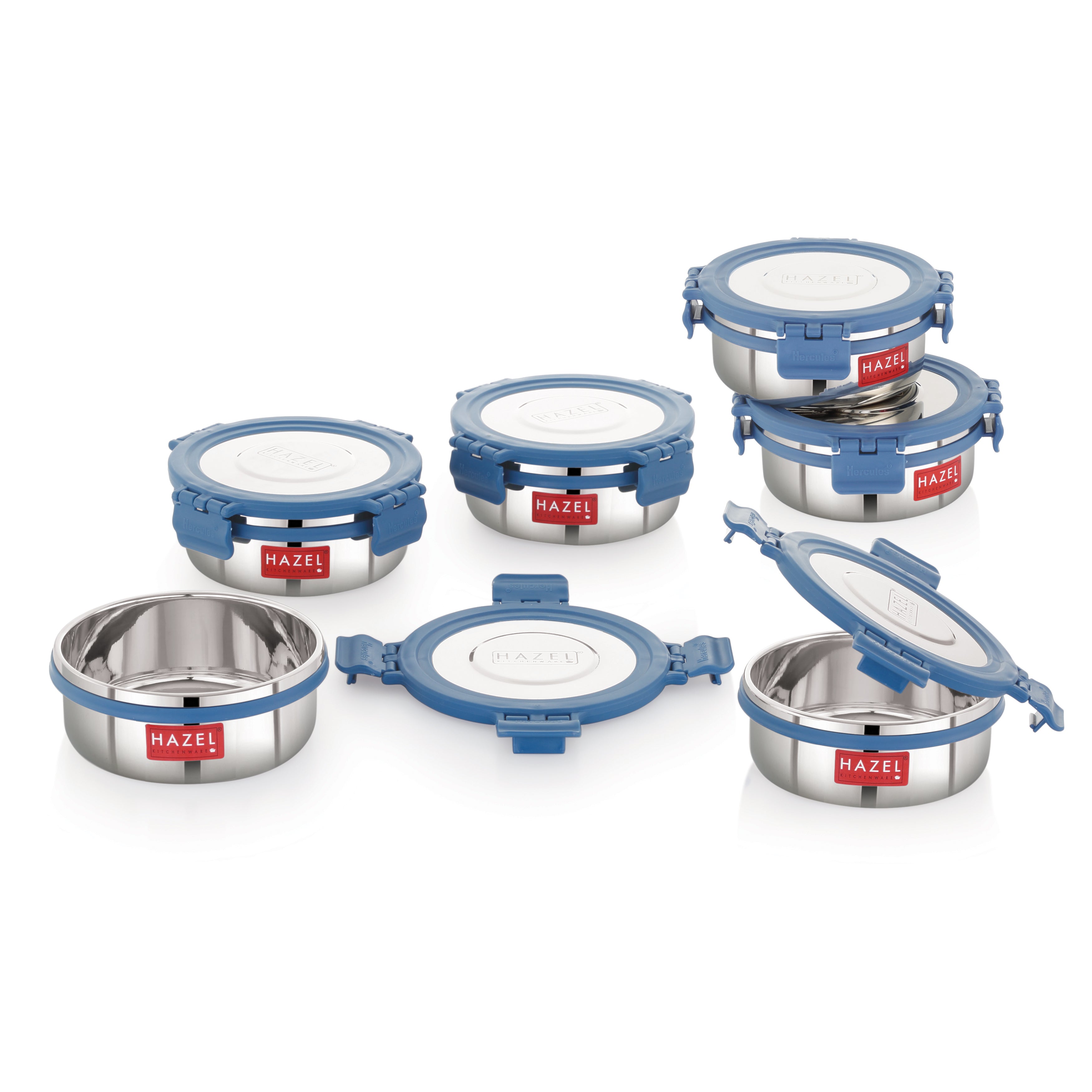 Stainless Steel Airtight Storage Containers – 360 ML (Set of 6)