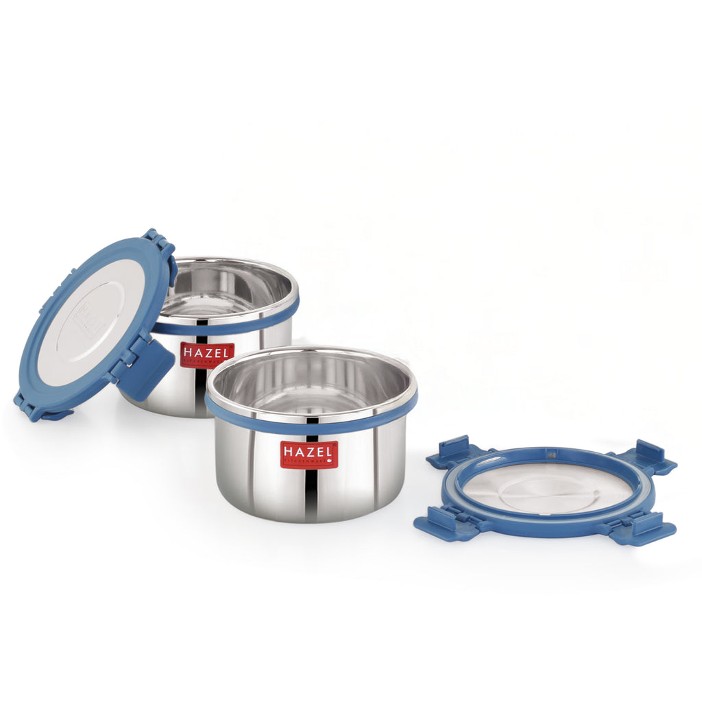 Stainless Steel Airtight Storage Containers – 525 ML (Set of 2)