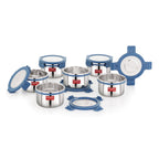 Stainless Steel Airtight Storage Containers – 525 ML (Set of 6)