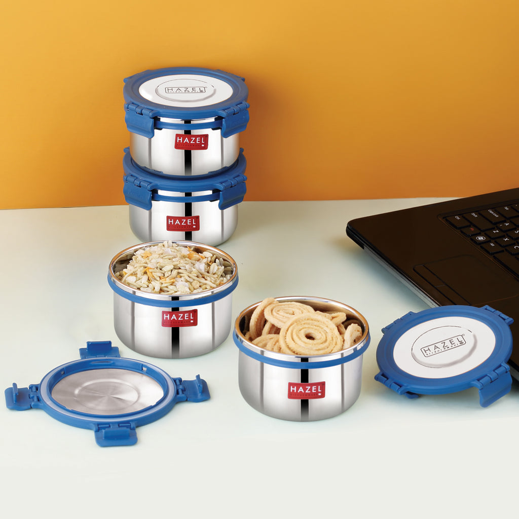 Stainless Steel Airtight Storage Containers – 525 ML (Set of 4)