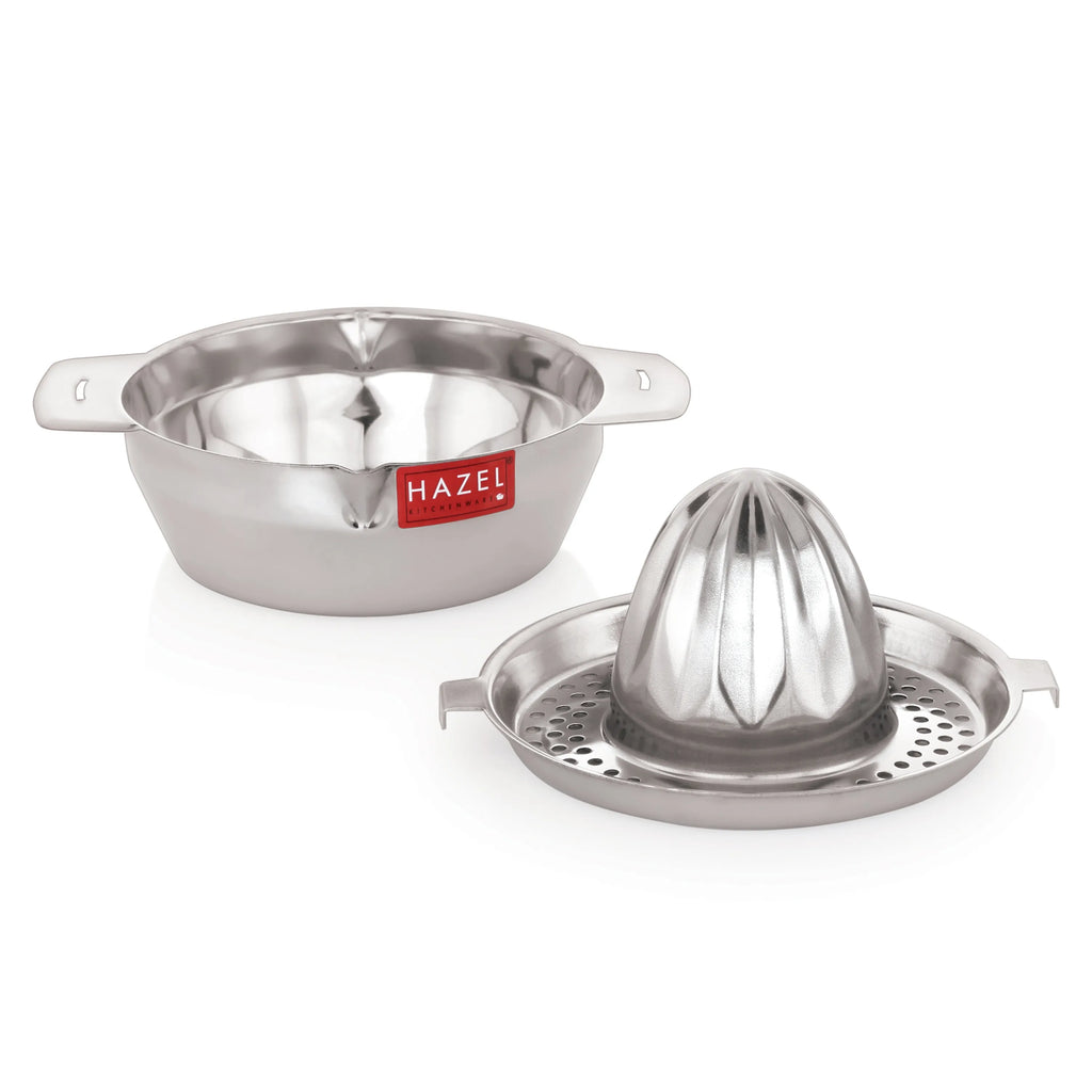 Stainless Steel Hand Press Juicer with Jali & Bowl