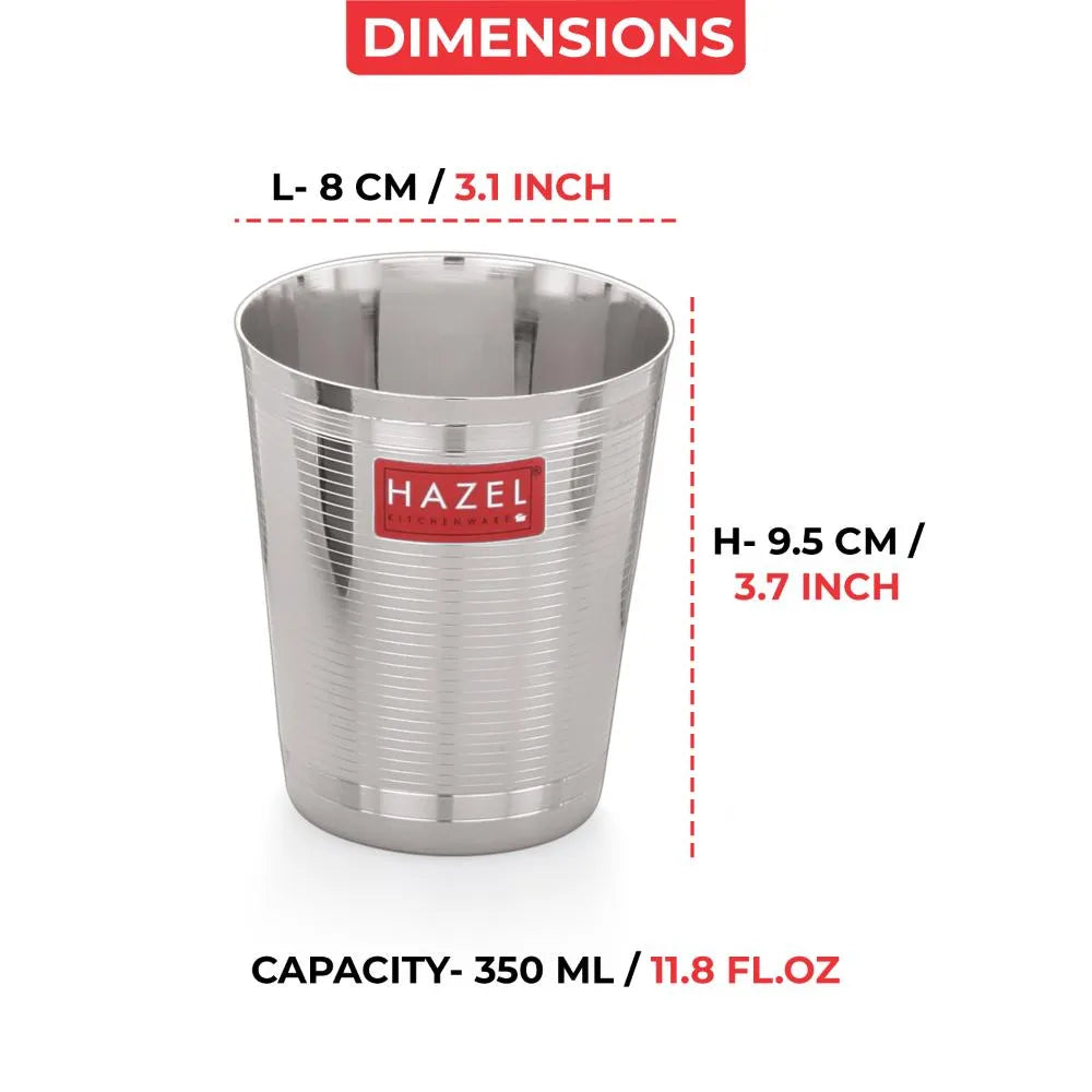 Stainless Steel Glass For Water and  Juice - 350 ML