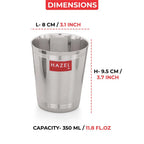 Stainless Steel Glass For Water and  Juice - 350 ML
