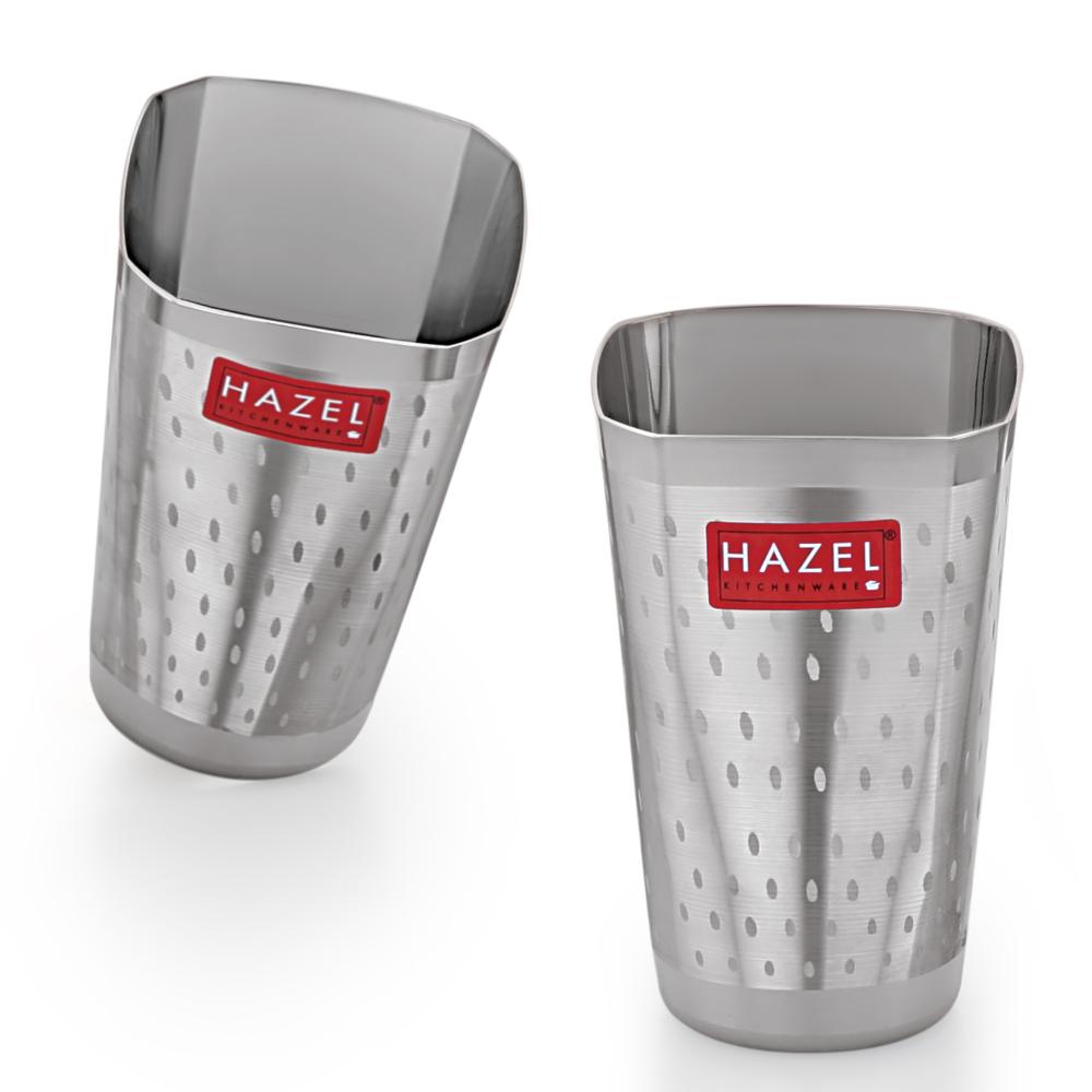 Stainless Steel Water Glass Set, 350 ML (Set of 2)