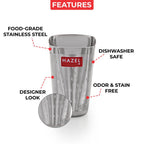 Stainless Steel Water Glass Set, 350 ML (Set of 6)