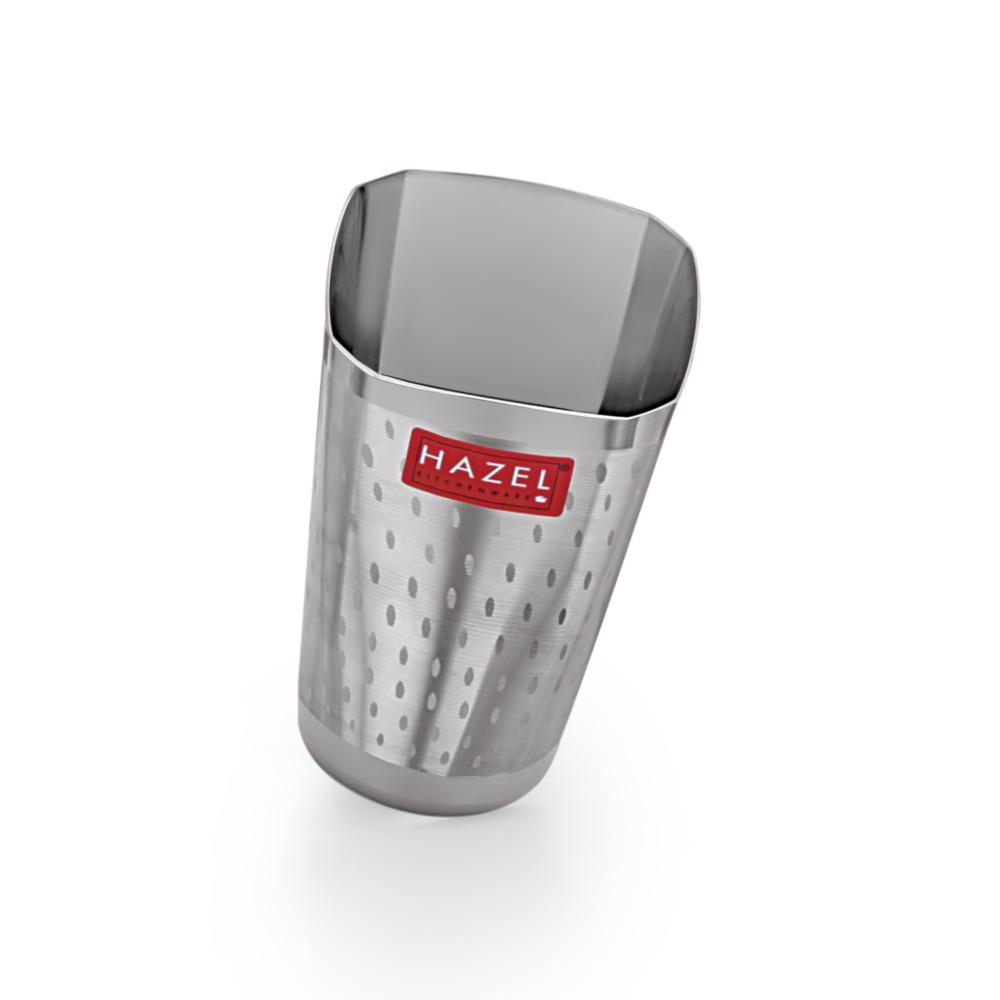 Stainless Steel Water Glass Set, 350 ML (Set of 6)