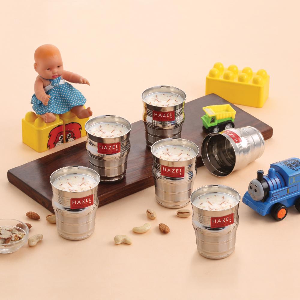 Stainless Steel Toddler Glass - 200 ML (Set of 6)