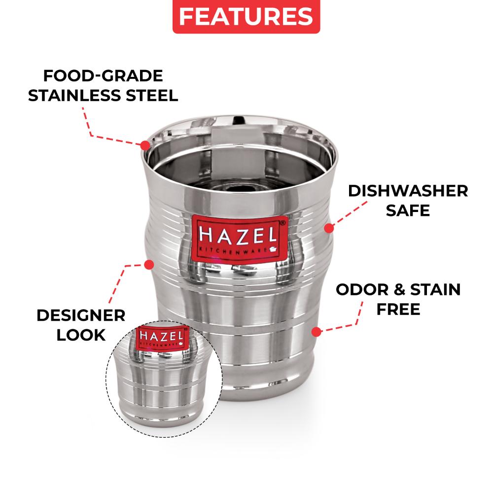 Stainless Steel Toddler Glass - 200 ML (Set of 6)
