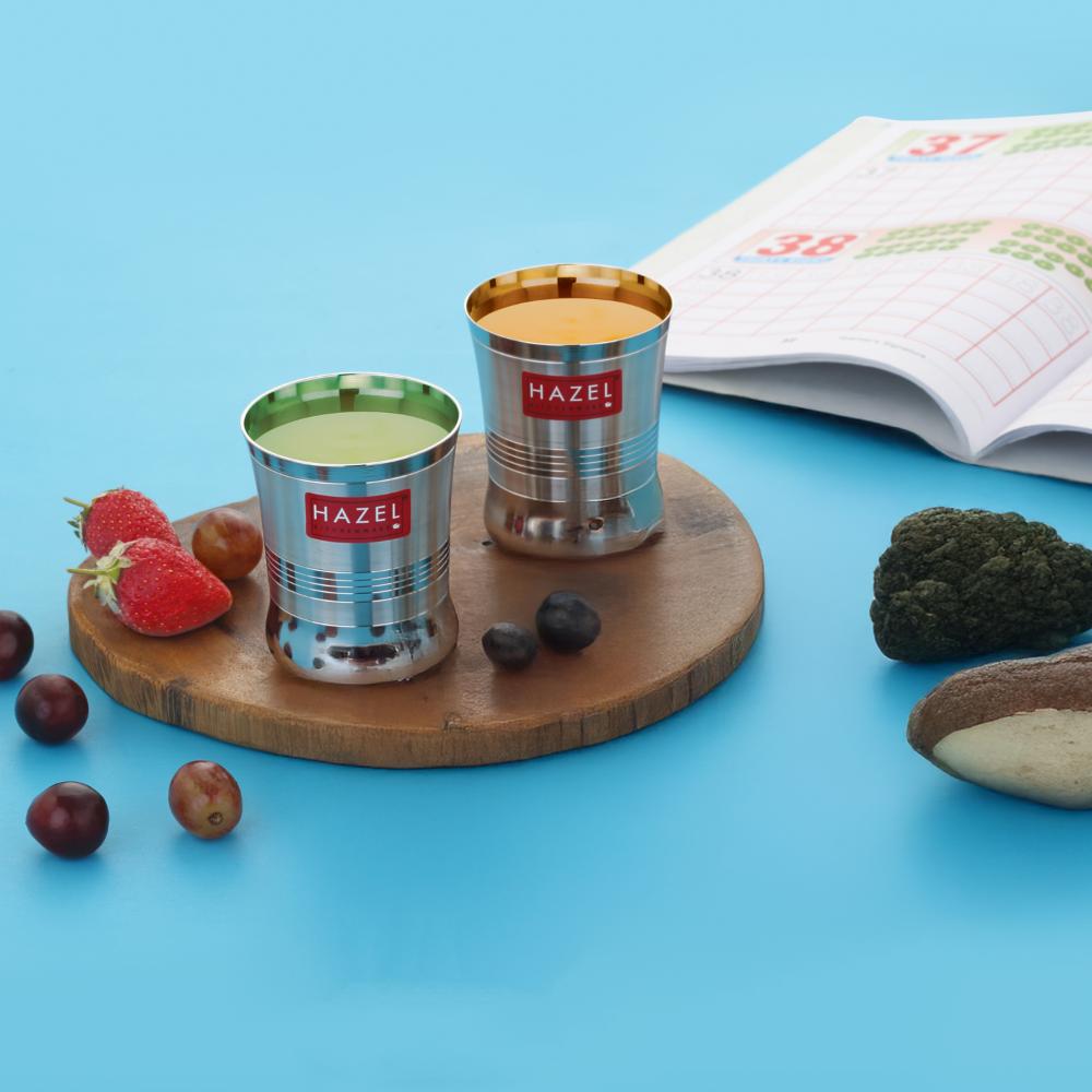 Stainless Steel Kids Glass - 200 ML (Set of 2)