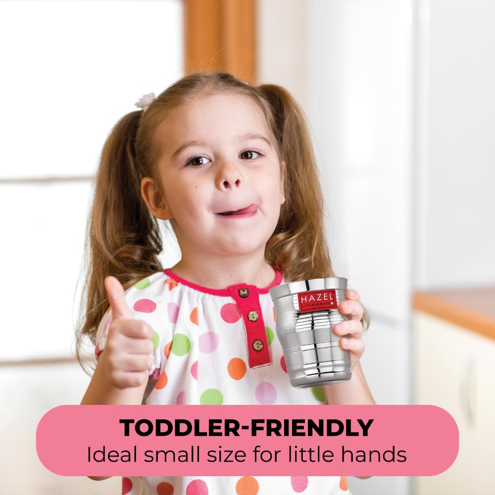 Stainless Steel Toddler Glass - 200 ML (Set of 12)