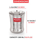 Stainless Steel Kids Glass - 200 ML (Set of 12)