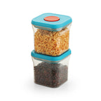Airtight Plastic Food Storage Jar – 600 ML, (Set of 2 ) Blue