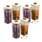 Airtight Plastic Food Storage Jar – 1600 ML,(Set of 6) Cream