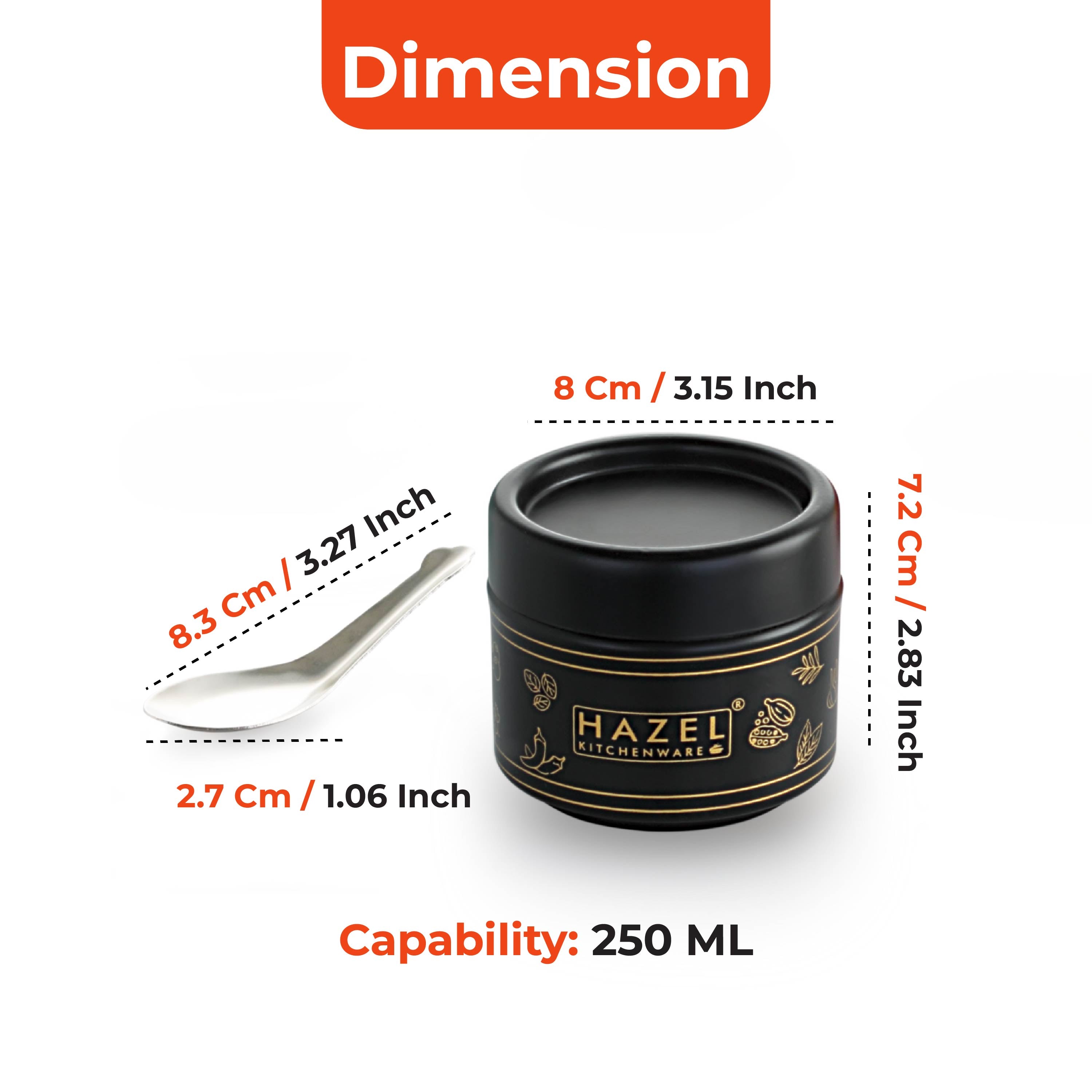 Mukhwas Masala Container with Spoon, Dry Fruit Storage Box