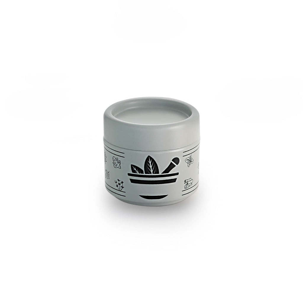 Galvanized Spice/Masala Container with Spoon – Grey