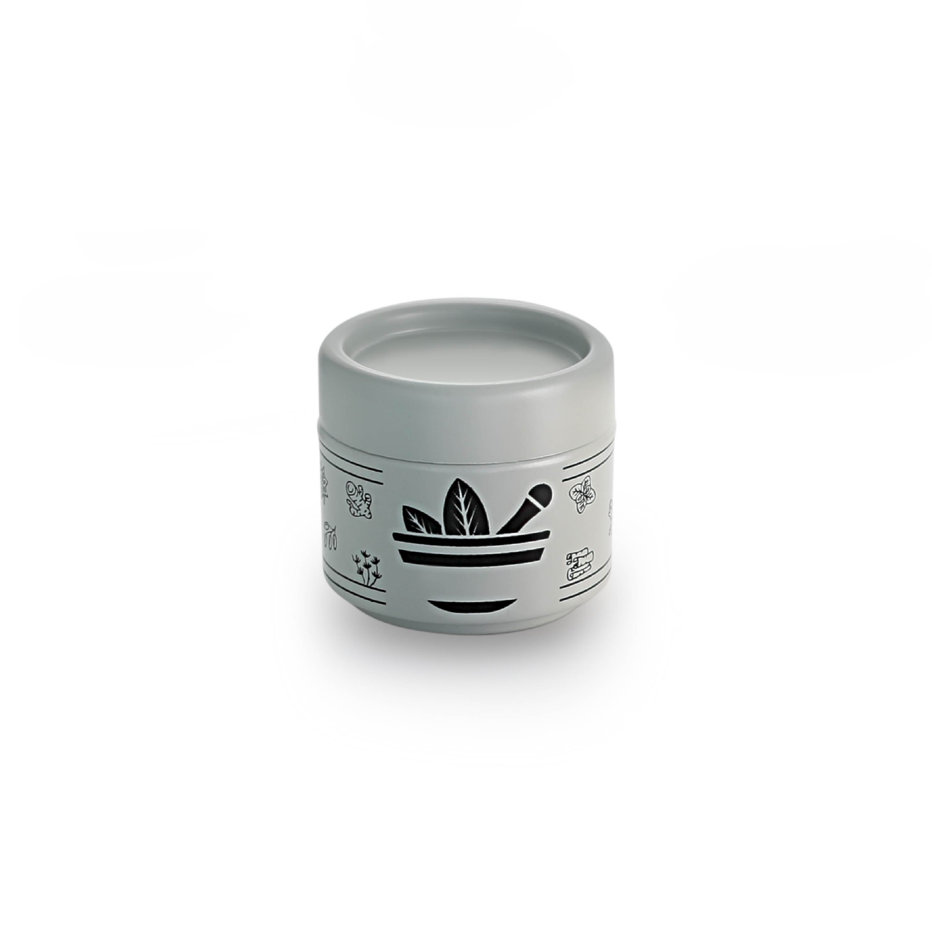 Galvanized Spice/Masala Container with Spoon – Grey