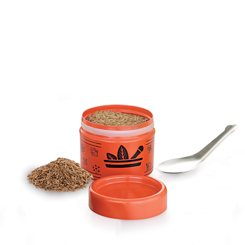 Masala Container with Spoon – Orange