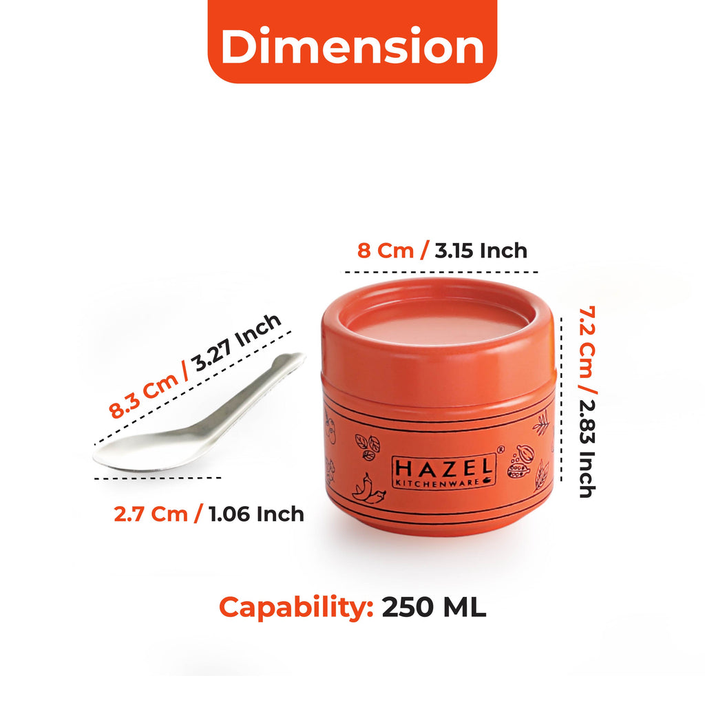 Masala Container with Spoon – Orange